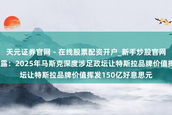 天元证券官网 - 在线股票配资开户_新手炒股官网杠杆注册 有筹商败露：2025年马斯克深度涉足政坛让特斯拉品牌价值挥发150亿好意思元